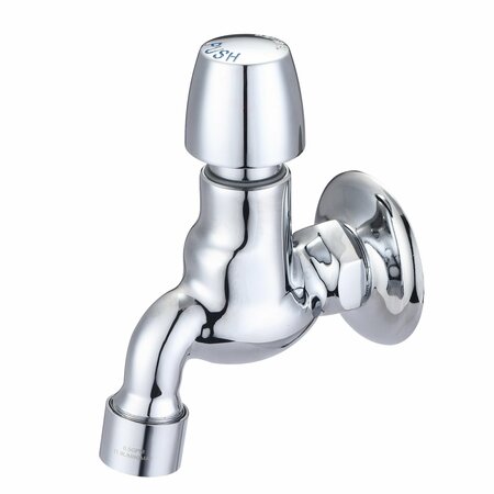 CENTRAL BRASS Slow-Close Wallmount Faucet in Chrome 0033-1/2CA-N2